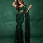 Sreeleela Instagram - Being your green flag . . . . . . . . Styled by @rashmitathapa Wearing @sawangandhiofficial Shot by @pranav.foto Makeup by @makeupartist_arti Hair by @tejisinghofficial