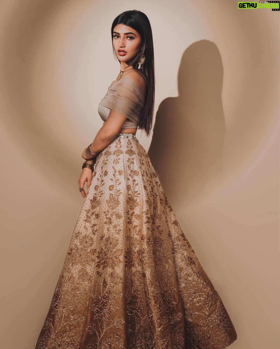 Sreeleela Instagram - The MOON only glows When kissed by the SUN So hereโฆโฆ Iโm the moon and you are my sun ๐ (Sharing some cheese lately ๐๐) . . . . . . . . . . . . Styled by @rashmitathapa Shot by @puchi.photography