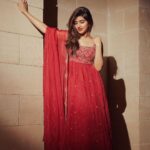 Sreeleela Instagram - Okay spitting facts I ran out of poses so I hugged the wall 🤷🏻‍♀️ . . . . . . . . . Styled by @rashmitathapa Wearing @kanumilli Shot by @puchi.photography