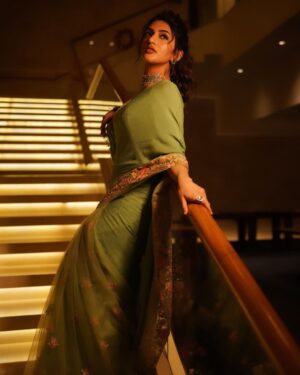 Sreeleela Instagram - ✨Lead from the heart 
Not the head ✨
.
.
.
.
.
.
Styled by @rashmitathapa
Wearing @shyamalbhumika
Shot by @yellowpixels_by_sadhanala
Asst by @irish_anand_photography
Makeup by @makeupartist_arti
Hair by @tejisinghofficial