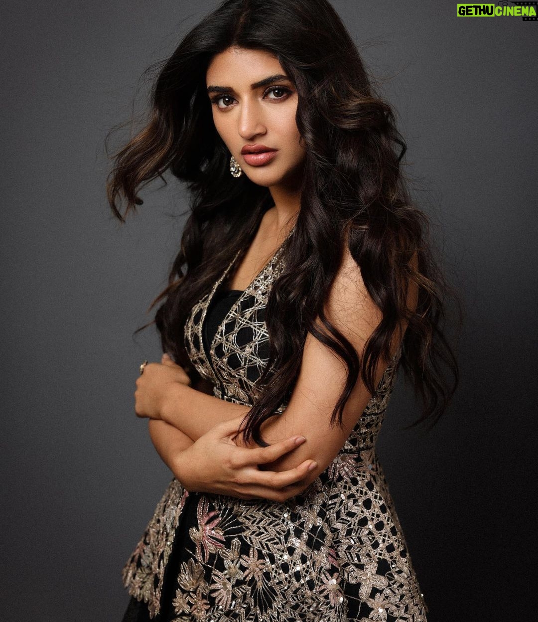 Sreeleela Instagram - A floating feather in love with the wind 🪶 . . . . . . . . . Styled by - @ashwin_ash1 & @hassankhan_3 Style team - @avinash_kajjam @ahmedxmirza Outfit- @varunnidhika @perniaspopupshop Jewelry- @shopriyaaofficial Shot by - @pranav.foto Makeup by- @Deepikakarnanimakeovers