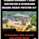 Sri Divya Instagram - The construction of an Aviary in #Kothwalguda is a clear violation of the Wildlife Protection Act, posing a threat to our democracy. It lacks mandatory approval from @moefccgoi @cza_delhi, with a pending court case and no response to the Right to Information (RTI). With 1653+ signatures on an online petition and a growing outcry on social media against the establishment of an Aviary and Aquarium in #Hyderabad, the #TelanganaGovernment @ktrtrs @talasanisrinivasyadav #ArvindKumar @hmda_gov disregards citizens’ concerns and neglects the law. #StopAviaryConstruction 🛑 #ProtectWildlife #KothwalgudaEcoPark