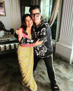 Sriti Jha Instagram - This happened a year ago and I have kept calm for far too long
This was an absolutely insane day on a Dharma set. You see that smile… if the corner of my lips could reach the ears you’d know how I felt exactly. 
There was the very well known hamper in the vanity van-  OUTRAGEOUS - with a  handwritten note 😭
Thank you @karanjohar @dharmamovies, Shauna  and team for an absolutely gorgeous shoot day
Go watch #rockyaurranikipremkahani 
P.s: I WOULD WRITE THE WHOLE CAPTION IN CAPITALS BUT AM I THAT DHARMATIC? 😉… oh cmon! This gives me license to be a little corny. I’m so sick with joy!!!
#grateful #showoff #igotmeselfahamper