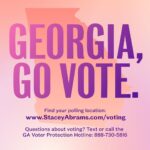 Stacey Abrams Instagram - Georgia, it’s Election Day. Polls are open 7 am - 7 pm across the state and it’s our time to demand change by voting for new leadership. 🍑 If you have already voted, remind your friends and family to vote today & show the world that change is coming to Georgia. ‼️Make sure you are prepared — bring an accepted form of ID, and snacks + water. 📍Double check your polling location and remember that you have the right to vote and make your voice heard today. staceyabrams.com/voting 🗳️Go to the polls as early as you can today. If you are in line before your polling location closes, you can stay in line to cast your ballot. ❓If you have any questions about voting today, call or text the GA Voter Protection Hotline at 888-730-5816.