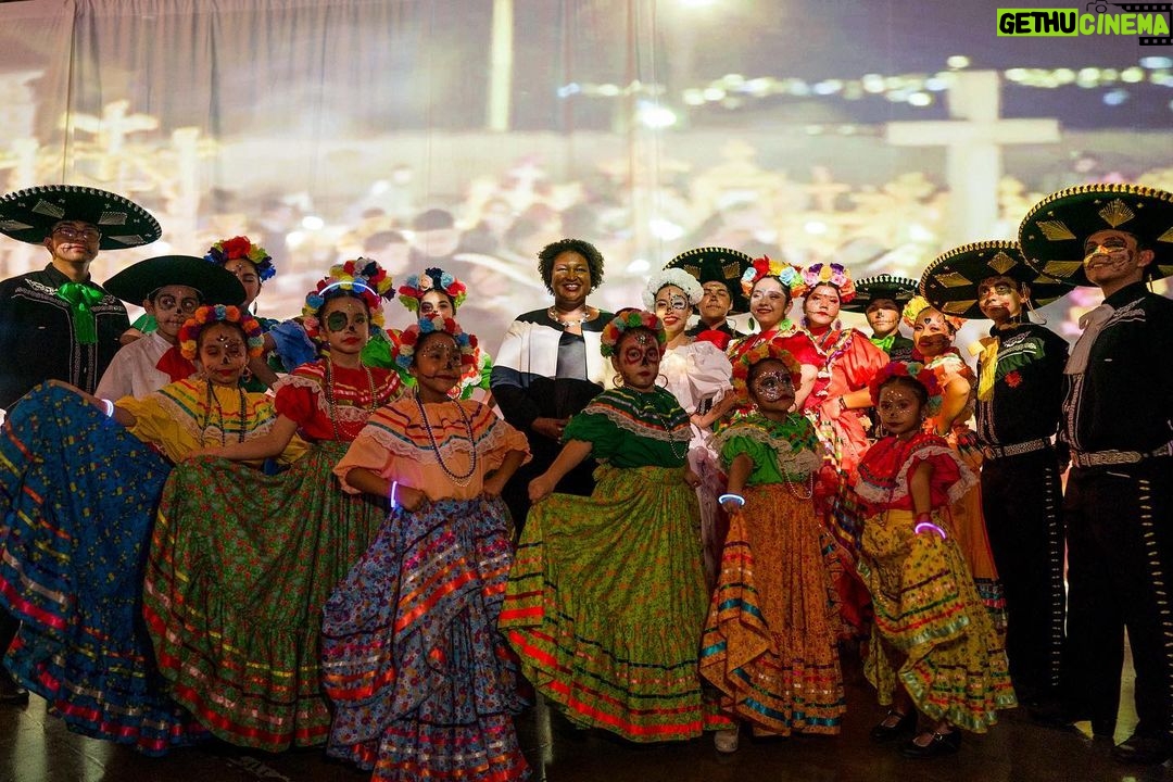 Stacey Abrams Instagram - I was glad to join the Mexican and Latino community as they commemorate Día de los Muertos yesterday at Plaza Las Americas. Your support means so much to me. Remember to vote early by tomorrow, and remind your friends and family to do the same. http://staceyabrams.com/voting