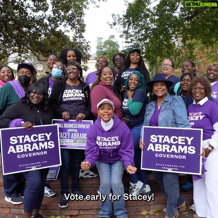 Stacey Abrams Instagram - The amazing @jeniferlewisforreal was on the campaign trail with me in Georgia last weekend. I’m grateful for her joy and her enthusiasm, and for believing that Georgians deserve new leadership who cares for and will serve all of Georgia. Vote early today: http://staceyabrams.com/voting