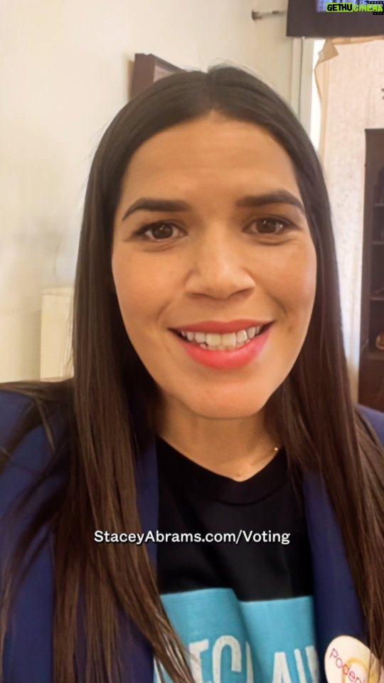 Stacey Abrams Instagram - Thank you @AmericaFerrera for your support and for always being a champion for the latino community. ¡Si se puede!