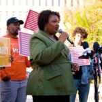 Stacey Abrams Instagram - Mike Pence expanded Medicaid in Indiana and Chris Christie expanded Medicaid in New Jersey. Yet, Brian Kemp refuses to expand Medicaid in Georgia, leading to 6 hospital closures in 4 years. Why? Because #KempDoesntCare.