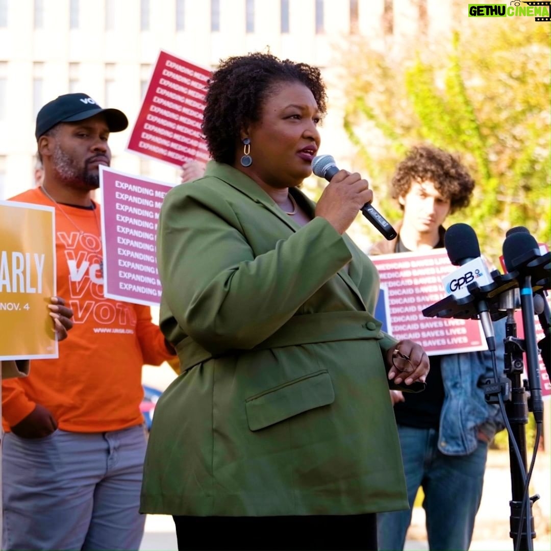 Stacey Abrams Instagram - Mike Pence expanded Medicaid in Indiana and Chris Christie expanded Medicaid in New Jersey. Yet, Brian Kemp refuses to expand Medicaid in Georgia, leading to 6 hospital closures in 4 years. Why? Because #KempDoesntCare.