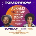 Stacey Abrams Instagram - As I take the debate stage for the final time this election season, I’m excited to invite you to join my friend @jeniferlewisforreal to a watch party at D Cafe in Atlanta tomorrow at 6 PM. She has been supporting our campaign since the beginning, and I’m glad to have her here in Georgia with us. Join us: staceyabrams.com/party
