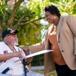 Stacey Abrams Instagram - I have seen a lot of hope and joy on the road this week. From Albany to Augusta and everywhere in between, folks are telling me that they have voted early, or that they are excited to get to the polls this weekend. So much is at stake in Georgia, but I know Georgians are not afraid, and we will not back down. I will fight alongside you every step of the way, and I will continue to reach out, meet you where you are, and make sure that your vote is counted in this election. Let’s get it done. I can’t wait to see many of you soon. Find more stops on our bus tour here: staceyabrams.com/bus-tour