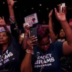 Stacey Abrams Instagram - Today was incredible. Looking at this crowd and feeling this energy, I know we are about to change Georgia for the better. We are three days away from destiny. But to get there, I need all of you to find your friends and tell them about how important their vote is on Election Day. Tuning out is not an option. Sitting on the sidelines is not an option. We have three days to remind folks that healthcare, education and a good living is within our reach and that hope is worth fighting for. Let’s do this together, Georgia. Let’s fight for more, and let’s win. staceyabrams.com/voting