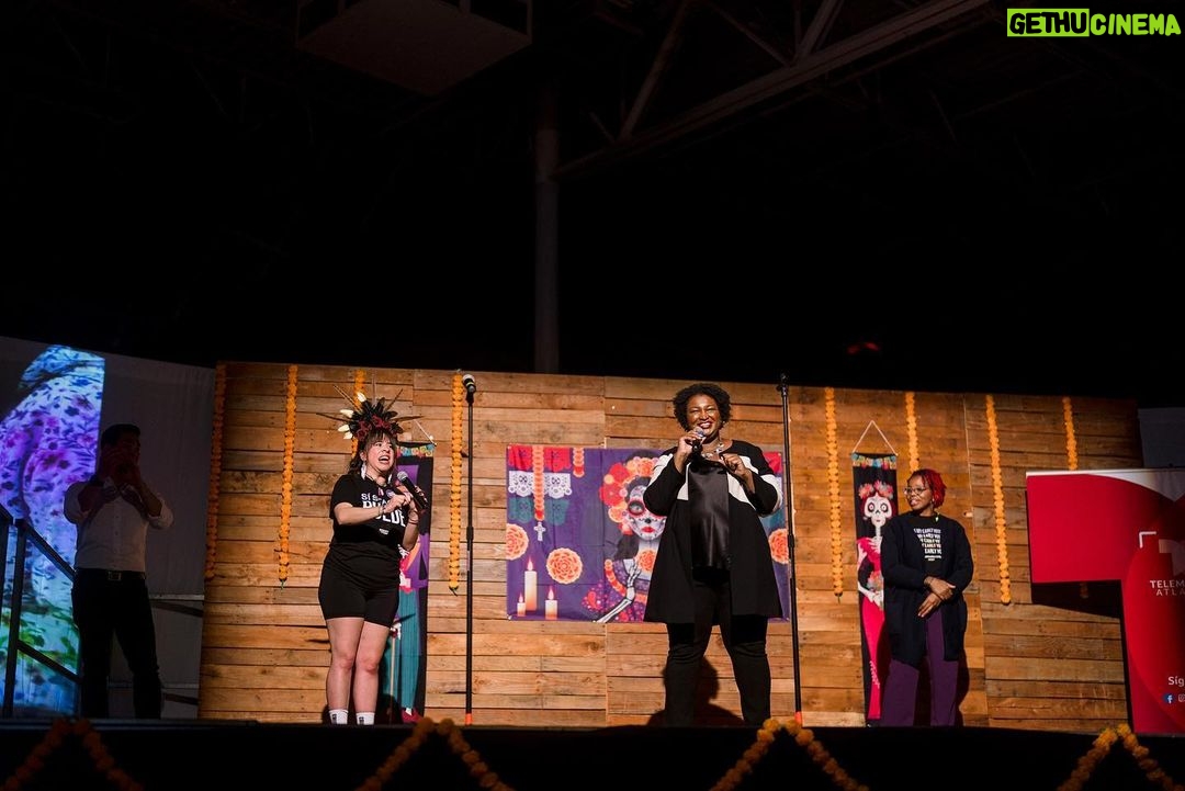 Stacey Abrams Instagram - I was glad to join the Mexican and Latino community as they commemorate Día de los Muertos yesterday at Plaza Las Americas. Your support means so much to me. Remember to vote early by tomorrow, and remind your friends and family to do the same. http://staceyabrams.com/voting