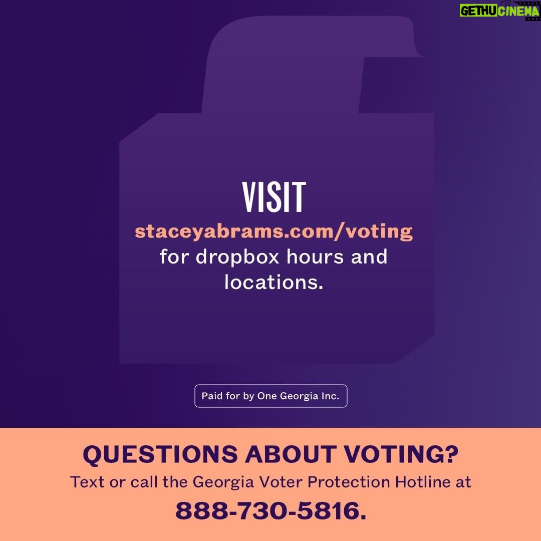 Stacey Abrams Instagram - If you’re voting by mail, make sure to return your mail ballot to a drop box in the county you’re registered in by 11/4! After 11/4, you’ll have to turn in your ballot by hand to your county elections office. Find a convenient drop box in your county at staceyabrams.com/voting.