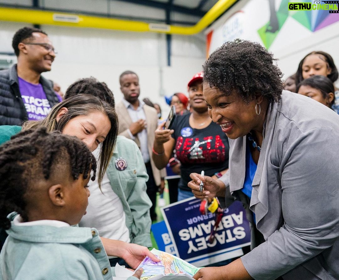 Stacey Abrams Instagram - I have seen a lot of hope and joy on the road this week. From Albany to Augusta and everywhere in between, folks are telling me that they have voted early, or that they are excited to get to the polls this weekend. So much is at stake in Georgia, but I know Georgians are not afraid, and we will not back down. I will fight alongside you every step of the way, and I will continue to reach out, meet you where you are, and make sure that your vote is counted in this election. Let’s get it done. I can’t wait to see many of you soon. Find more stops on our bus tour here: staceyabrams.com/bus-tour