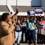 Stacey Abrams Instagram - I have seen a lot of hope and joy on the road this week. From Albany to Augusta and everywhere in between, folks are telling me that they have voted early, or that they are excited to get to the polls this weekend. So much is at stake in Georgia, but I know Georgians are not afraid, and we will not back down. I will fight alongside you every step of the way, and I will continue to reach out, meet you where you are, and make sure that your vote is counted in this election. Let’s get it done. I can’t wait to see many of you soon. Find more stops on our bus tour here: staceyabrams.com/bus-tour