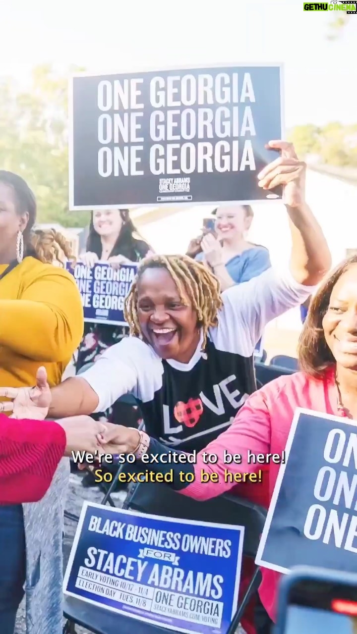 Stacey Abrams Instagram - As we travel across the state, we know that Georgians are breaking records and showing up in historic numbers to vote. Let’s build on this momentum and keep showing up. We have 17 days left to make history. Let’s get it done. See you tomorrow in Paulding County and Henry County. Want to join us and hear more about how a better Georgia is possible? Find more stops on the Let's Get It Done Early Vote bus tour here. staceyabrams.com/bus-tour