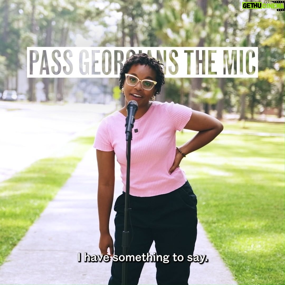 Stacey Abrams Instagram - “Our power should be defined by what we say it is.” Early voting begins today, and we are using OUR POWER to rewrite the story of Georgia. Nyla has something to say — watch Episode 4 of #PassGeorgiansTheMic now!