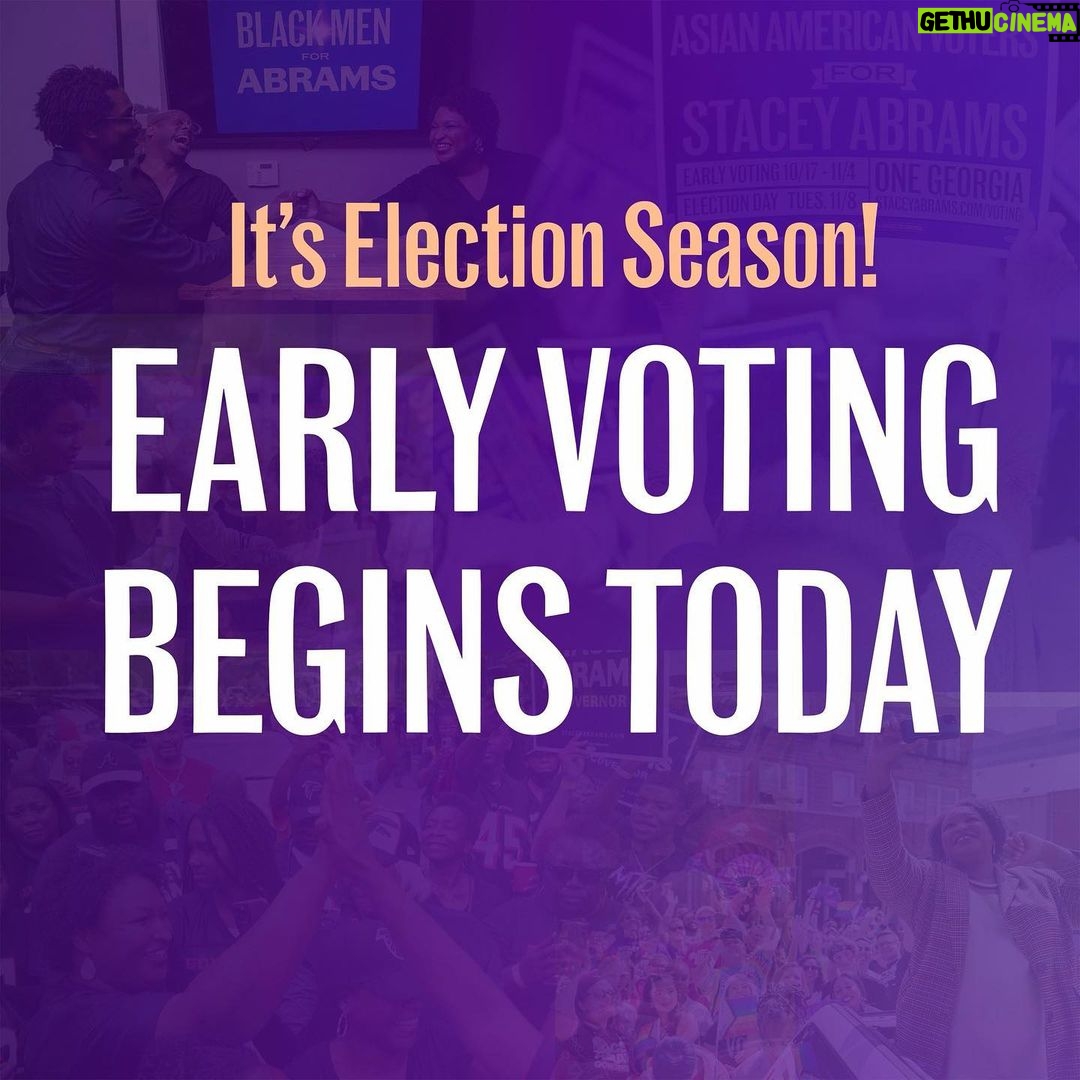 Stacey Abrams Instagram - Georgia — election season begins today. Polls are open across the state and you can start voting this week. Remember: 1️⃣ You are eligible to vote early at ANY of your county’s early vote locations. Find a convenient location at the link in bio. 2️⃣ You can vote early Monday – Saturday in all counties. Some counties also offer Sunday voting. 3️⃣ Bring an accepted form of ID. For more information, visit the link in bio. Save the Georgia Voter Protection Hotline in your phone now: 888-730-5816. Text or call if you have any questions about voting.