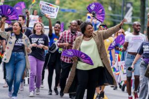 Stacey Abrams Instagram - To everyone celebrating #ATLPride, I hope today is a reminder that love always wins. Today and everyday, I’m committed to building One Georgia — a state of safety and belonging. I join as an ally of our LGBTQ+ community in celebrating the unapologetic love, joy and triumph that has built a better state and world for us all.