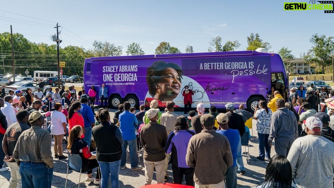 Stacey Abrams Instagram - Thank you Columbus, Talbotton, LaGrange, and Peachtree City for your energy and your support. Together, we can make history. Join us on the #LetsGetItDone Early Vote bus tour. Tomorrow we’ll be in Norcross, Stone Mountain, and Spelhouse Homecoming. staceyabrams.com/bus-tour