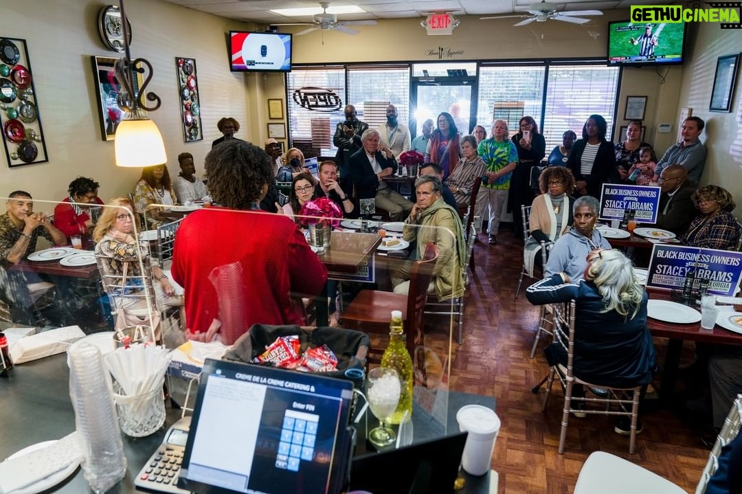 Stacey Abrams Instagram - Thank you Columbus, Talbotton, LaGrange, and Peachtree City for your energy and your support. Together, we can make history. Join us on the #LetsGetItDone Early Vote bus tour. Tomorrow we’ll be in Norcross, Stone Mountain, and Spelhouse Homecoming. staceyabrams.com/bus-tour