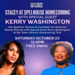 Stacey Abrams Instagram - Georgia — I’m excited to welcome @kerrywashington to our #LetsGetItDone bus tour tomorrow morning in Stone Mountain at 11 AM. And to everyone celebrating Spelhouse Homecoming, make sure to find us and say hello. See you there.
