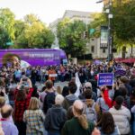 Stacey Abrams Instagram - What an incredible atmosphere in Athens today! Thanks to so many young Georgians who showed up to demand for more opportunities and freedom. Your energy — and your vote — will bring hope back to Georgia. Athens, Georgia