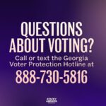 Stacey Abrams Instagram - Georgia — election season begins today. Polls are open across the state and you can start voting this week. Remember: 1️⃣ You are eligible to vote early at ANY of your county’s early vote locations. Find a convenient location at the link in bio. 2️⃣ You can vote early Monday – Saturday in all counties. Some counties also offer Sunday voting. 3️⃣ Bring an accepted form of ID. For more information, visit the link in bio. Save the Georgia Voter Protection Hotline in your phone now: 888-730-5816. Text or call if you have any questions about voting.