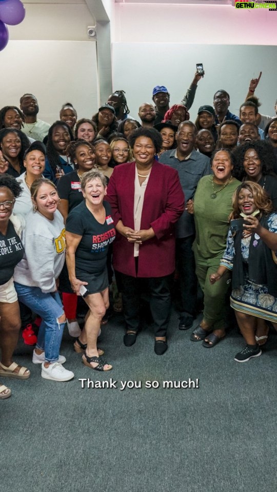 Stacey Abrams Instagram - I stopped by a training last week to thank our volunteers for their hard work, and to remind them that our campaign’s mission is always to lift each other up. Together, we’ve got you, Georgia. Make a plan to vote today at staceyabrams.com/vote.