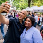 Stacey Abrams Instagram - I had a lovely morning spending time with my friend, Senator @corybooker. Thanks for coming to visit and bringing your selfie-taking skill with you to Georgia.