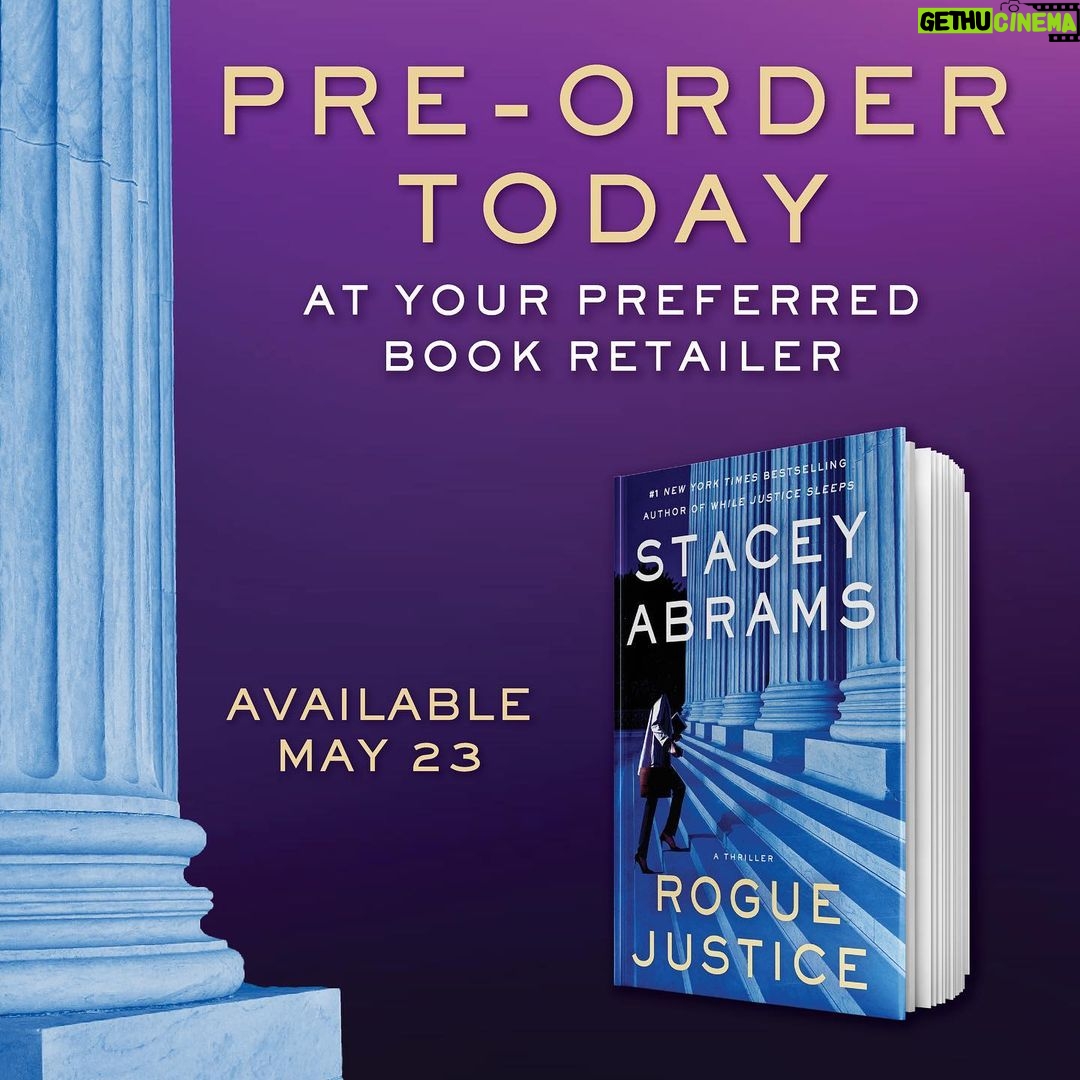 Stacey Abrams Instagram - Just under a week until the adventure unfolds: #RogueJustice, my latest novel and Avery Keene's newest journey, will be available May 23. Expect a whirlwind of secret courts, cyber threats, and unexpected twists that will keep you on the edge of your seat. Pre-order link in bio.