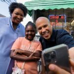 Stacey Abrams Instagram - I had a lovely morning spending time with my friend, Senator @corybooker. Thanks for coming to visit and bringing your selfie-taking skill with you to Georgia.