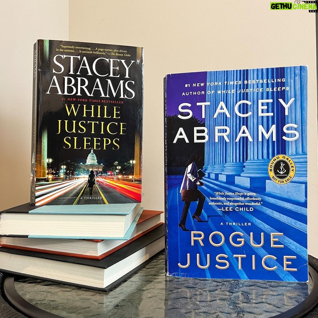 Stacey Abrams Instagram - If you haven’t met Avery Keene, now’s your chance! Enter to win WHILE JUSTICE SLEEPS and an advanced reader’s copy of Book 2 in the Avery Keene series, ROGUE JUSTICE. Follow @doubledaybooks and @staceyabrams, like this post, and tag your friend who loves political thrillers in the comments to enter. (NOPURCHASE NECESSARY. US residents, 18+ only. Ends 5/7/23. See official rules: https://bit.ly/3VcDTrm)
