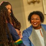 Stacey Abrams Instagram - Today, on the first day of #BlackHistoryMonth, I returned to my alma mater @spelman_college. Brilliant women confronting tough questions about what we can achieve when we own our right to more. We talked about their powers: voice, vote & vision. Speaking up and speaking out to defend the vulnerable. Knowing young voters are the stewards of democracy. Seeing a future of inclusion and opportunities. The story of our future will be written by these leaders. #bhm