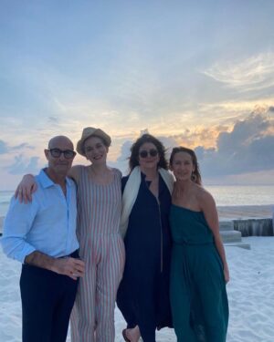 Stanley Tucci Instagram - Soneva Jani and Soneva Fushi are places that I thought only existed in dreams or fairy tales. But luckily, they are real. We were so fortunate to be able to visit for a second time and cannot wait to go again someday.  They are luxurious, eco friendly resorts with amazing food and the warmest hosts. @discoversoneva 🐠 
⠀
⠀
⠀
#discoversoneva #sonevajani #experiencesoneva #sonevafushi ⠀
⠀
⠀
⠀