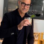 Stanley Tucci Instagram - A wee green dram. 🥃 ⠀ ⠀ • 30ml of green ginger wine ⠀ • 50ml blended scotch whisky ⠀ • Cucumber / slice of orange / mint for garnish 🥒🍊🍃