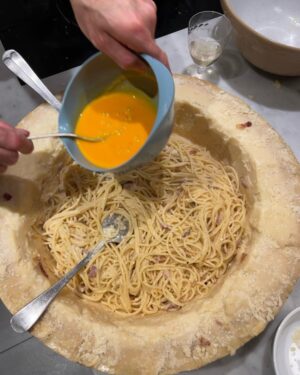 Stanley Tucci Instagram - when you’re really serious about carbonara…⠀
⠀
⠀
4 simple ingredients creates one of the best pasta dishes. So good that I’ve dedicated a whole section to it in my book TASTE and our show Searching for Italy.