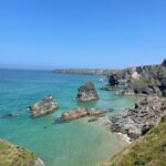Stanley Tucci Instagram - A rare few days respite alone with @felicityblunt at @watergatebay where the sun was shining, the food (best Greek salad ever) was incredible and the rooms a delight. Could not have hoped for more. We walked the costal path and she did really well to keep up. (When keeping up means being 20 yards ahead the whole time). Very proud of her. Watergate Bay Hotel