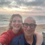 Stanley Tucci Instagram - A rare few days respite alone with @felicityblunt at @watergatebay where the sun was shining, the food (best Greek salad ever) was incredible and the rooms a delight. Could not have hoped for more. We walked the costal path and she did really well to keep up. (When keeping up means being 20 yards ahead the whole time). Very proud of her. Watergate Bay Hotel