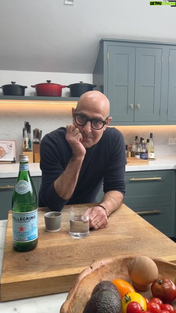 Stanley Tucci Instagram - You asked, we answered. Earlier this month, I teamed up with @Sanpellegrino_us to give you the chance to ask me any and all questions about cooking, food pairings and more. It’s now time to answer them and, of course, enjoy some delicious S.Pellegrino while we chat. #AD #sanpellegrinopartner #sanpellegrino #perfectmoments