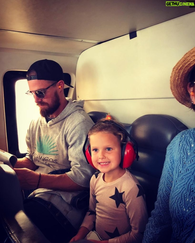 Stephen Amell Instagram - I think my daughter enjoyed her first chopper ride. Vancouver, British Columbia