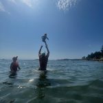 Stephen Amell Instagram - Terrified of slimy creatures. The little man likes the air. Favorite morning tradition. Vancouver, British Columbia