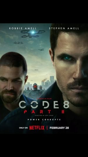 Stephen Amell Instagram - February is Code 8 Part II Month, so…
Early February feels about right to drop the trailer.

Watch the movie anywhere on 🌍 2.28.24
Watch Part I on @netflix right now!!