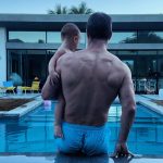 Stephen Amell Instagram - Swimming buddies for life.