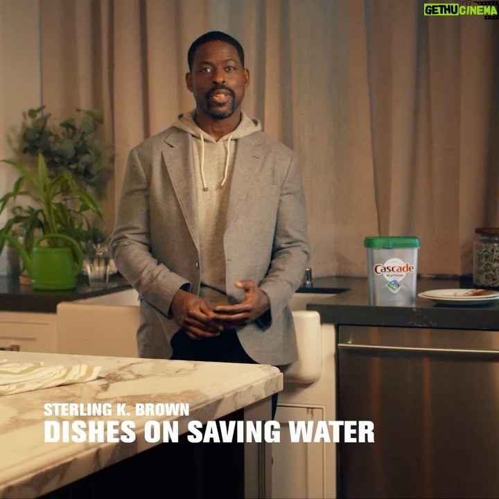 Sterling K. Brown Instagram - If every household in America ran their dishwasher every night instead of using the tap, we’d save up to 900 billion gallons of water in a year. Do your part by doing it every night with Cascade Platinum. #DoItEveryNight #Cascade #Ad