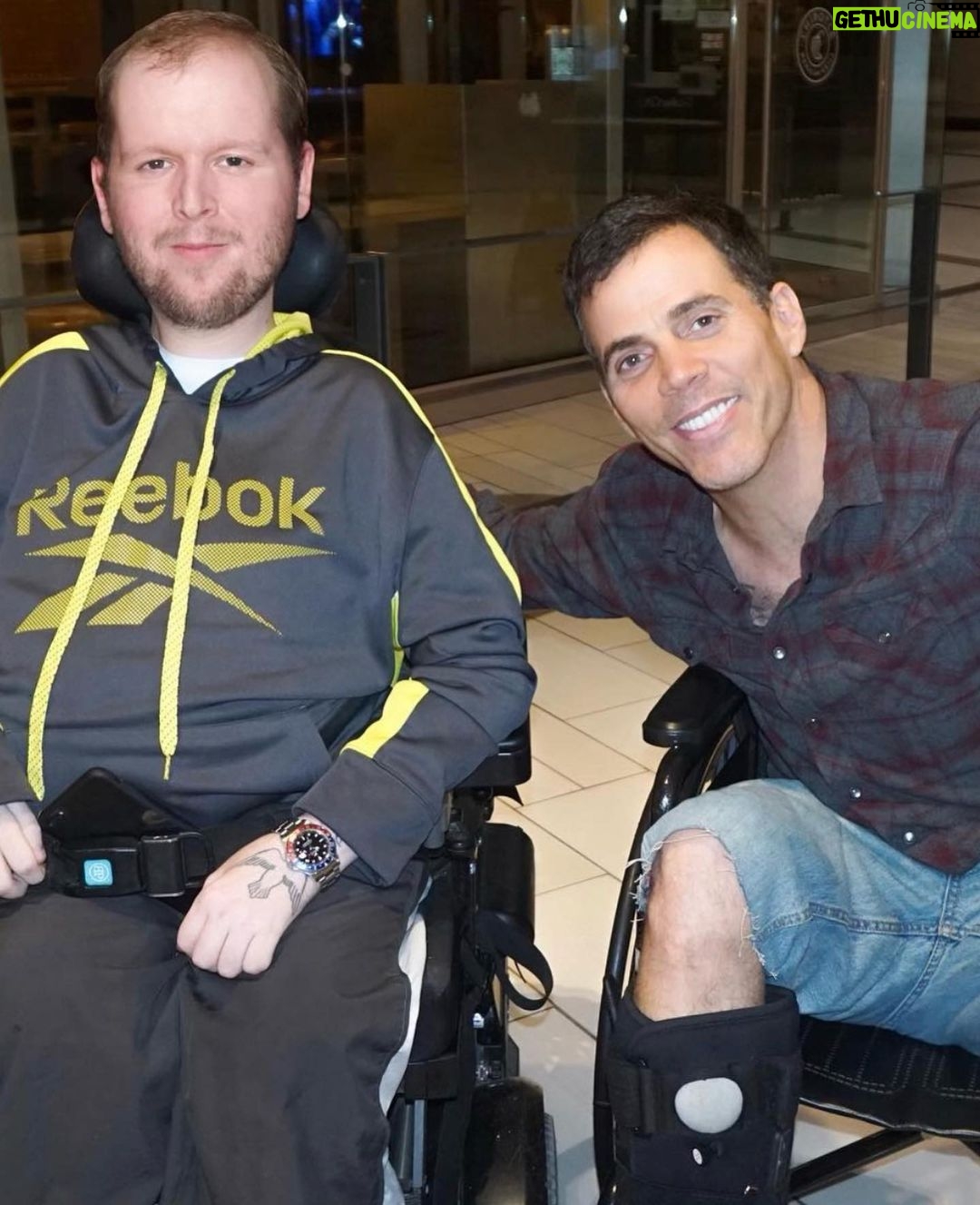 Steve-O Instagram - My friend @jjmontuori is a massive fan of comedy, and he’s courageously reaching out for help to achieve independence. Please join me in helping him, by finding his GoFundMe link in his bio at @jjmontuori and making even the smallest of donations. Thank you!