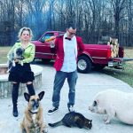 Steve-O Instagram - We hope everyone’s holidays are a blast!💥 Many cups of gasoline were thrown into the fire pit at the @radicalranch, and we had considerable fortune with wrangling our animals to get all of the ingredients for this photo! thanks to the boys for helping make this come together! @isaacpatterson (photo) @scottjrandolph (gasoline) @mjr79 (editing/photoshop) Happy Holidays!