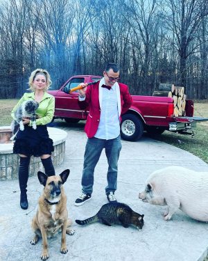 Steve-O Instagram - We hope everyone’s holidays are a blast!💥

Many cups of gasoline were thrown into the fire pit at the @radicalranch, and we had considerable fortune with wrangling our animals to get all of the ingredients for this photo! thanks to the boys for helping make this come together! @isaacpatterson (photo) @scottjrandolph (gasoline) @mjr79 (editing/photoshop)

Happy Holidays!