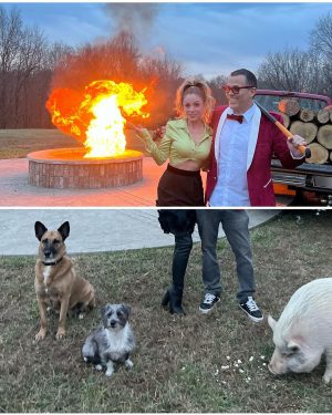 Steve-O Instagram - We hope everyone’s holidays are a blast!💥

Many cups of gasoline were thrown into the fire pit at the @radicalranch, and we had considerable fortune with wrangling our animals to get all of the ingredients for this photo! thanks to the boys for helping make this come together! @isaacpatterson (photo) @scottjrandolph (gasoline) @mjr79 (editing/photoshop)

Happy Holidays!